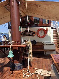 Oberdeck eines Segelschiffs